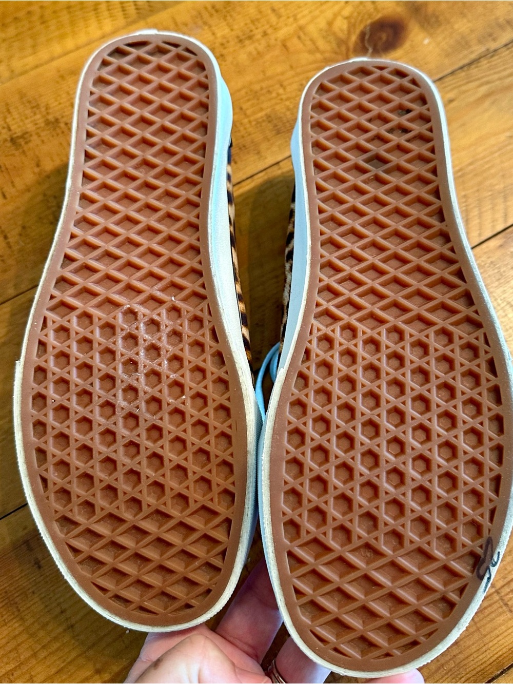 Vans Leopard Print Low-Top Sneakers in Black & Brown - Picture 5 of 7